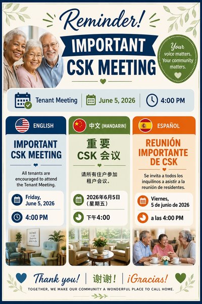 CSK Meeting flyer