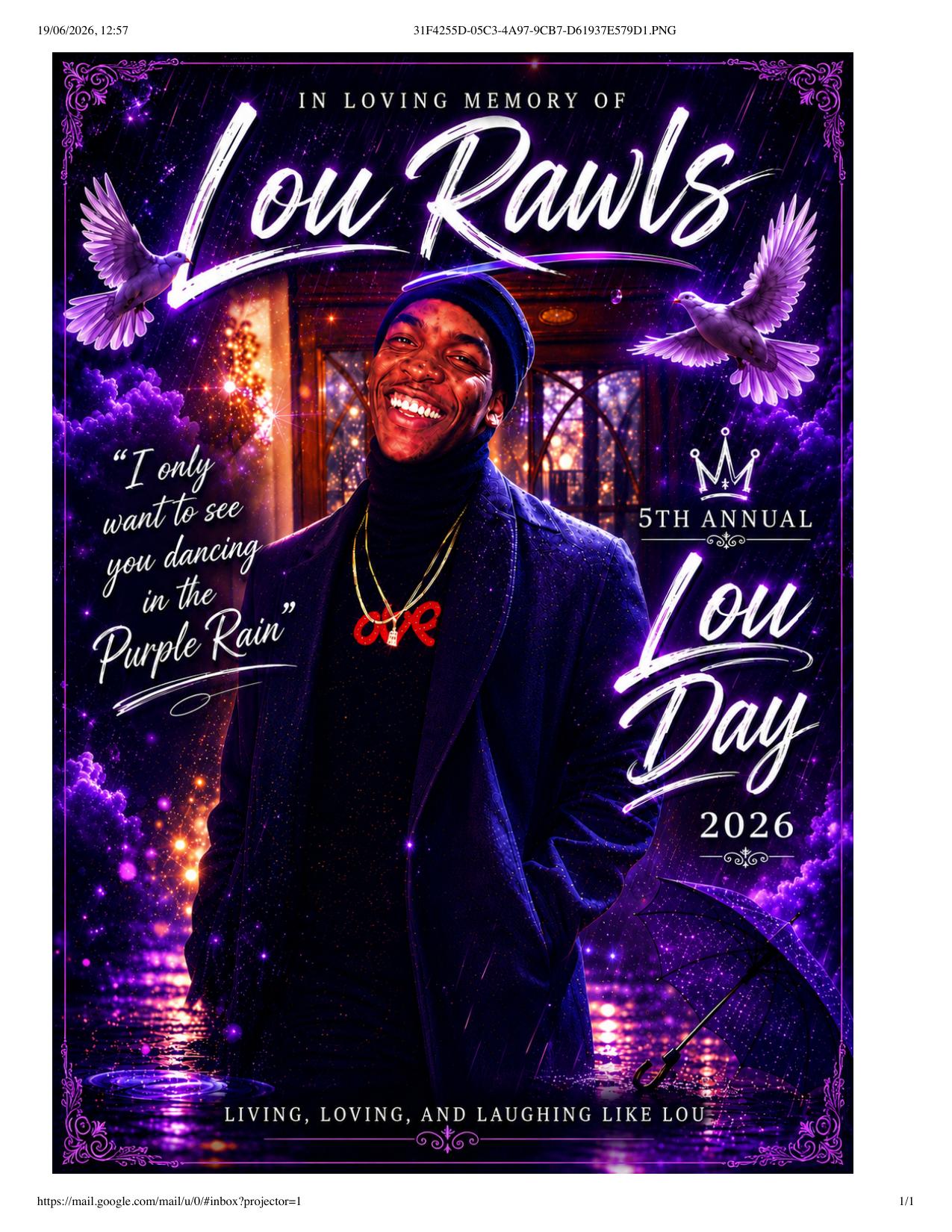 5th Annual Lou Day 2026 — In Loving Memory of Lou Rawls